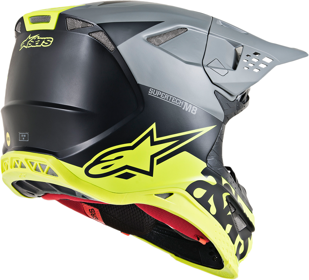 ALPINESTARS Supertech M8 Motorcycle Helmet - Radium - MIPS - Matte Black/Mid Gray/Yellow Fluo - XS 8301519-1305-XS