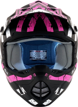 AFX FX-17 Motorcycle Helmet - Attack - Matte Black/Fuchsia - Large 0110-7169