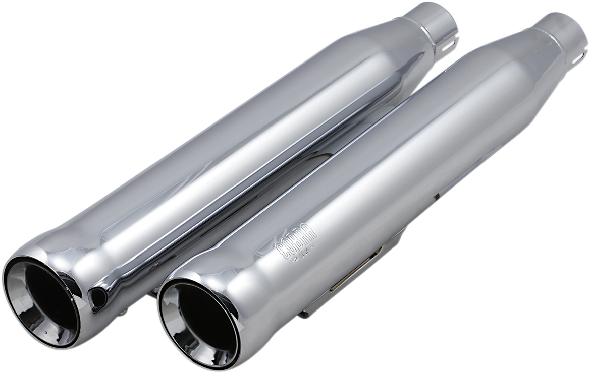 COBRA 3" Neighbor Hater Mufflers for '91-'17 Dyna - Chrome N/F FXDF/FXDLS,10-17FXDWG 6045