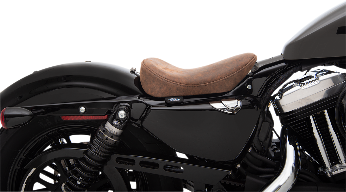 DRAG SPECIALTIES Bobber Solo Seat - Brown - Distressed - '10-'22 XL 0804-0742