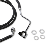 DRAG SPECIALTIES Brake Line - Front - Black - +4" 615220-4BLK