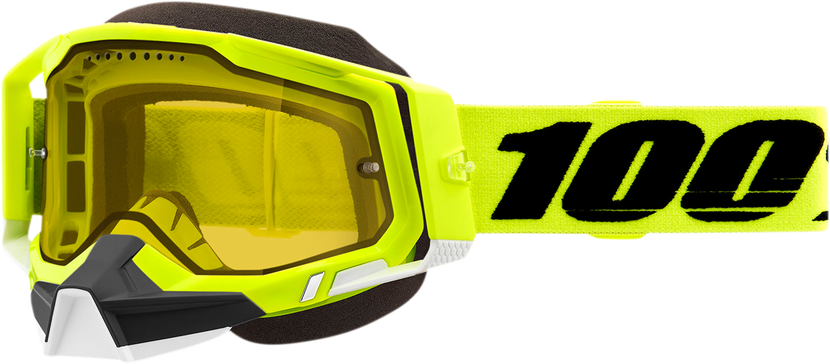 100% Racecraft 2 Snow Goggles - Fluo Yellow - Yellow 50011-00004