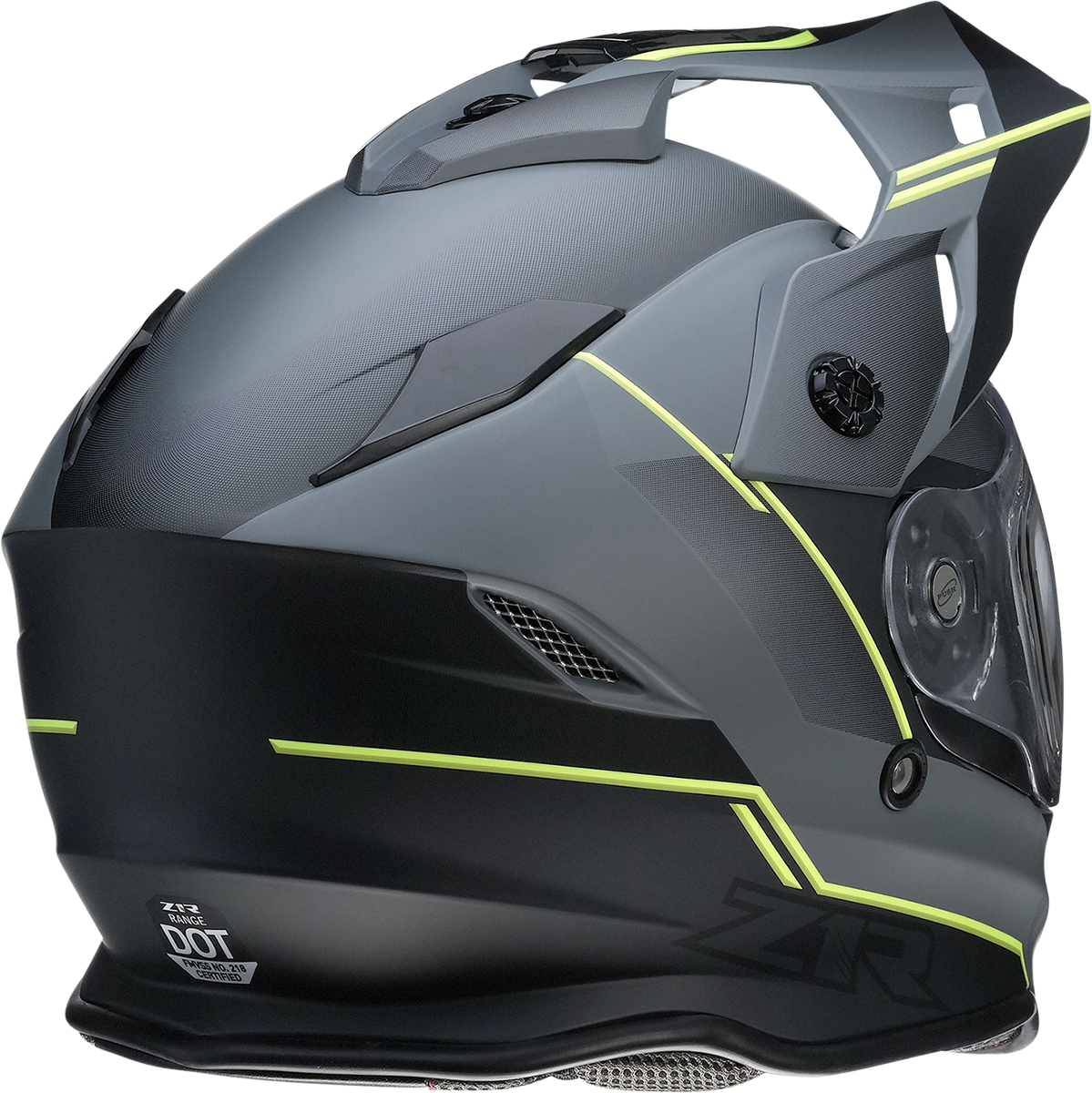 Z1R Range Motorcycle Helmet - Bladestorm - Gray/Black/Hi-Viz Yellow - Small 0101-14066