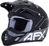 AFX FX-17 Motorcycle Helmet - Aced - Matte Black/White - Large 0110-6491