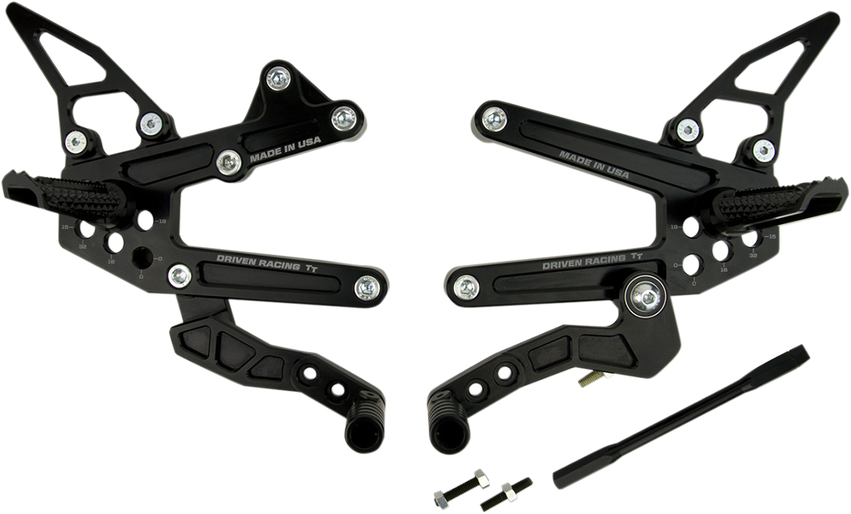 DRIVEN RACING TT Rearset - ZX6R DRP-706-BK