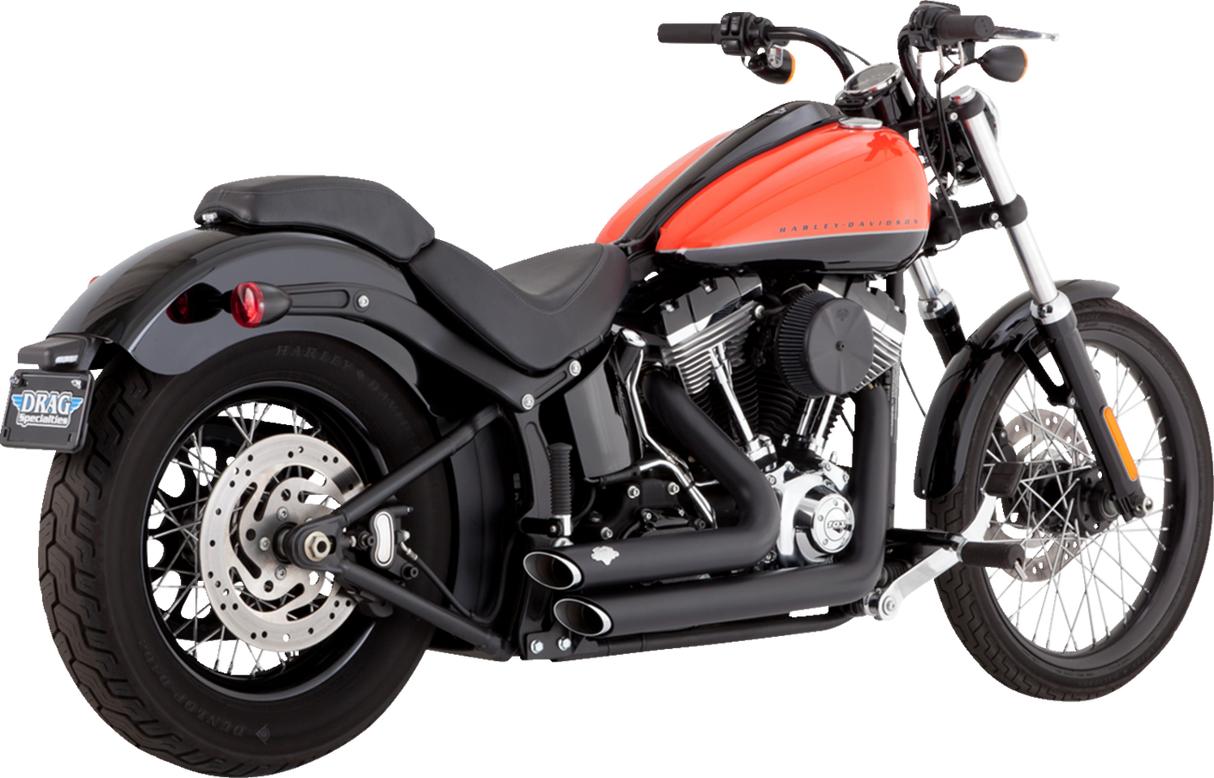 VANCE & HINES Shortshots Staggered Exhaust System - Matte Black 47325