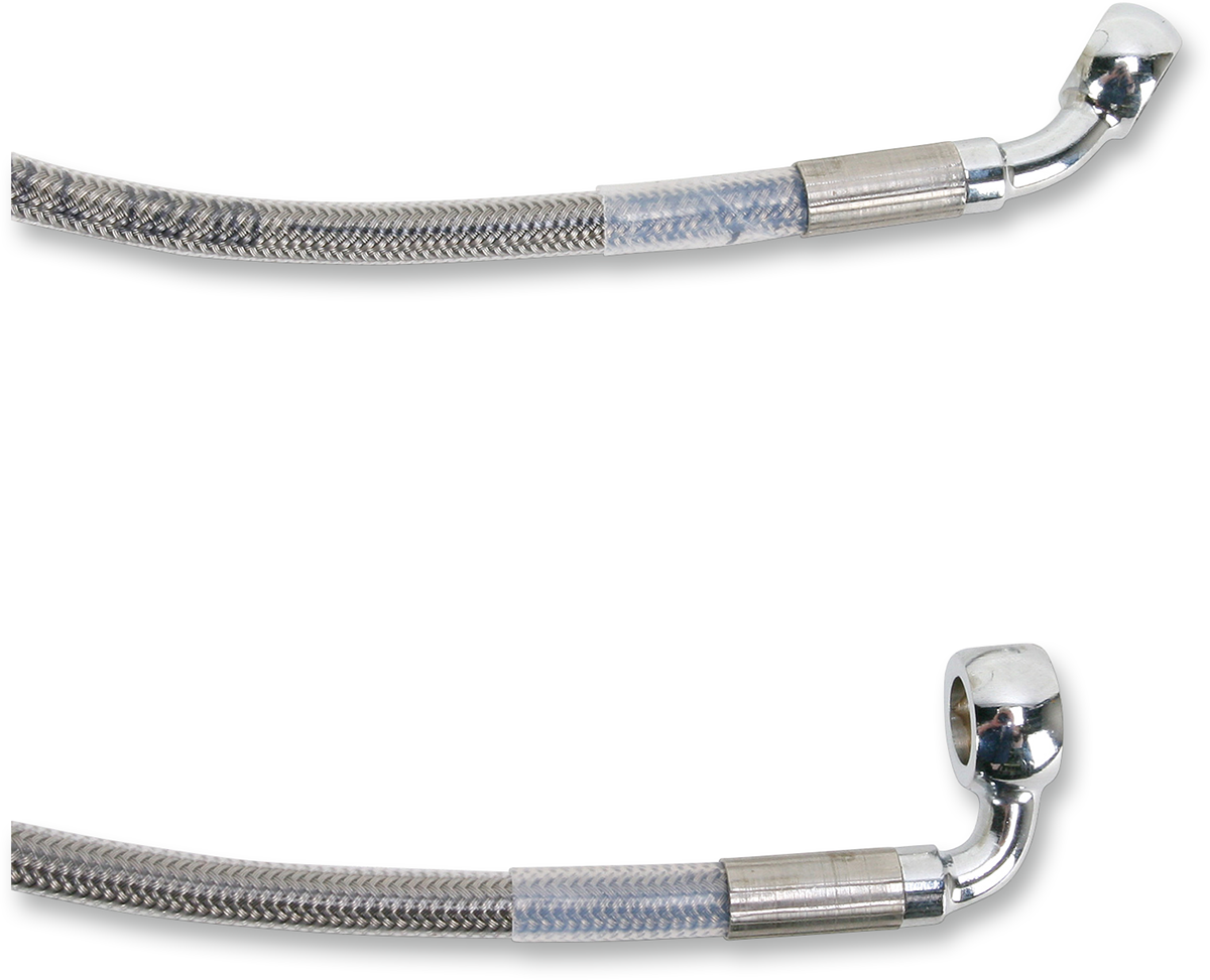 DRAG SPECIALTIES Brake Line - Front - +4" - Stainless Steel 660214-4