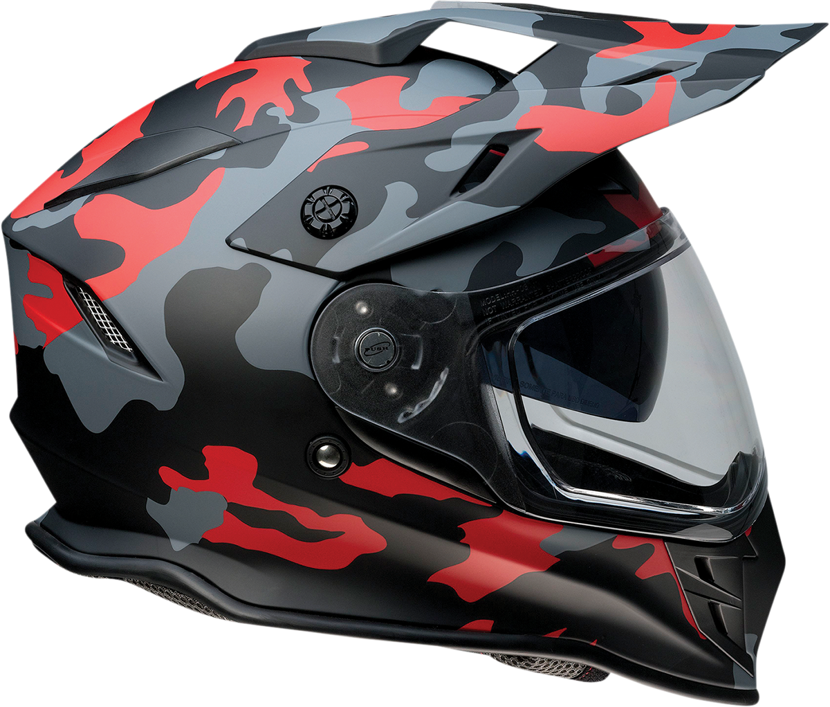 Z1R Range Motorcycle Helmet - Camo - Red - Large 0140-0096