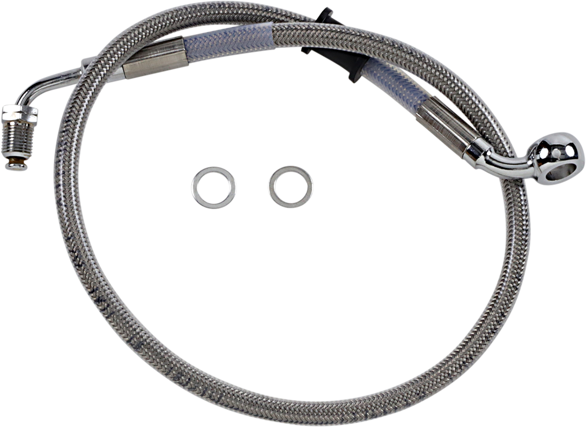 DRAG SPECIALTIES Brake Line - Front (Upper) - Stainless Steel 618604