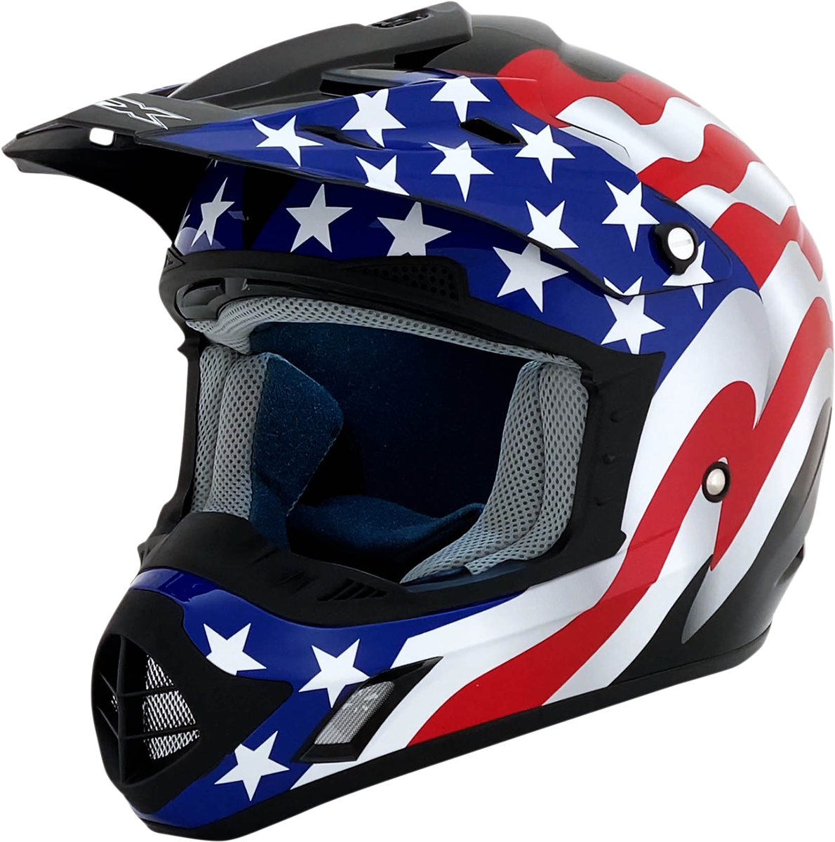 AFX FX-17 Motorcycle Helmet - Flag - Black - XS 0110-2368