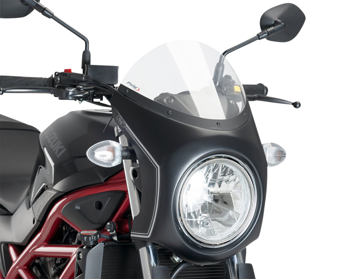 PUIG HI-TECH PARTS Semi-Fairing - Black - Black Screen 3169N