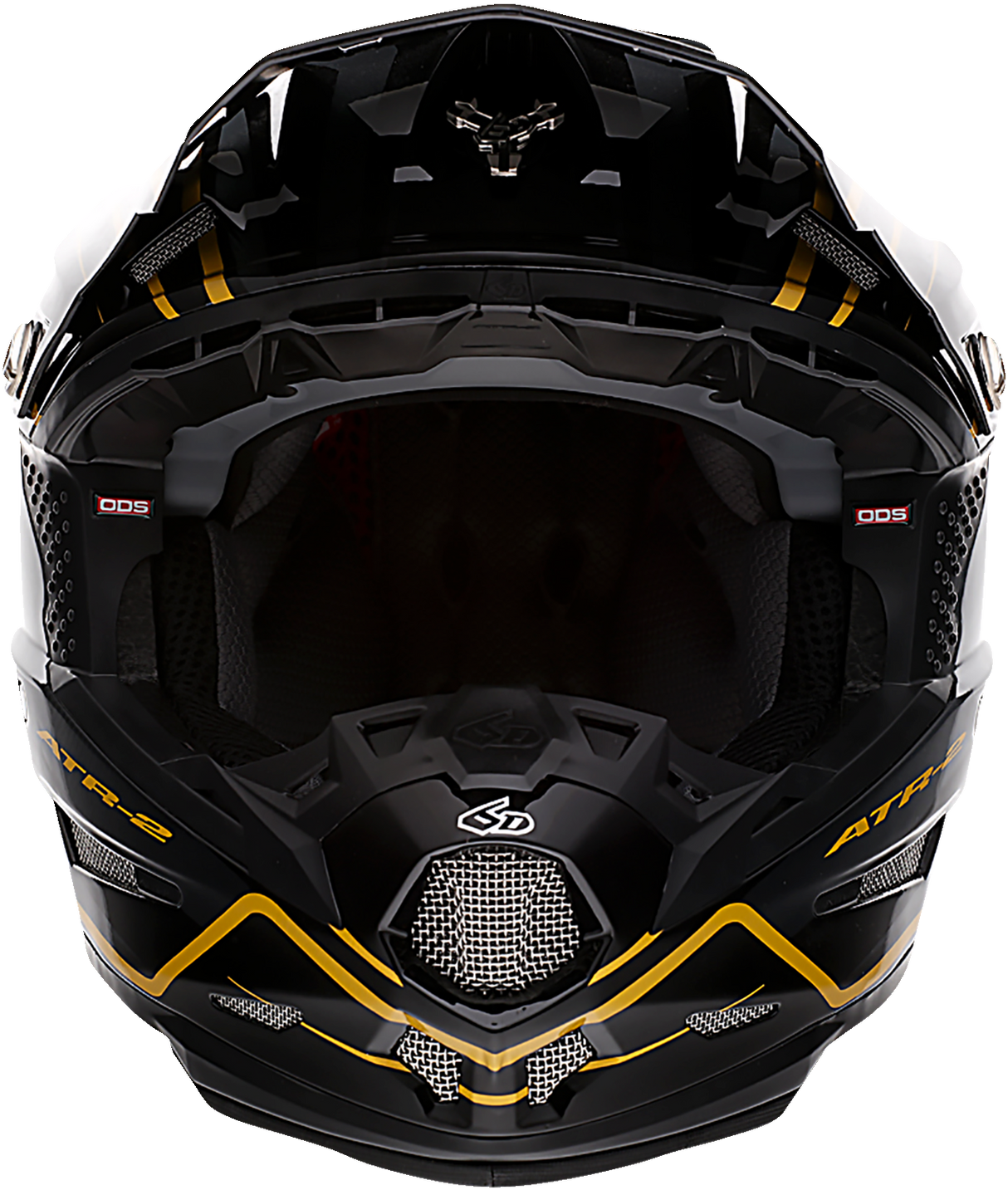 6D ATR-2 Motorcycle Helmet - Phase - Black/Gold - XS 12-2804