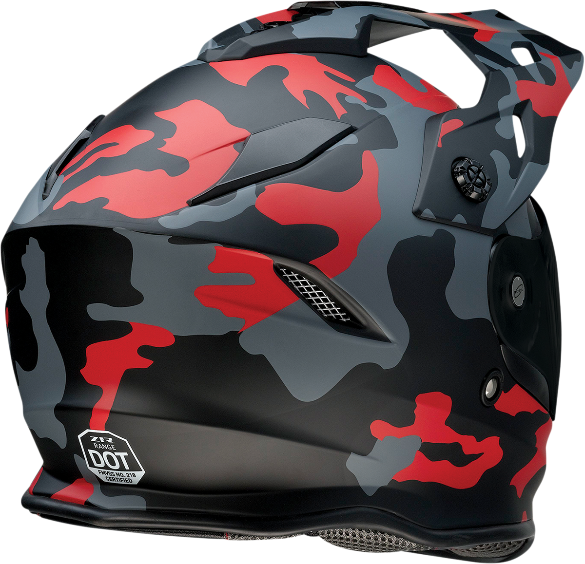 Z1R Range Motorcycle Helmet - Camo - Red - Small 0140-0094