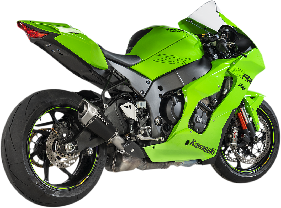 Kawasaki ZX10R 2021-2025 Exhaust, Akrapovic Slip-On Race Muffler in Titanium SK10SO28ASZTBL