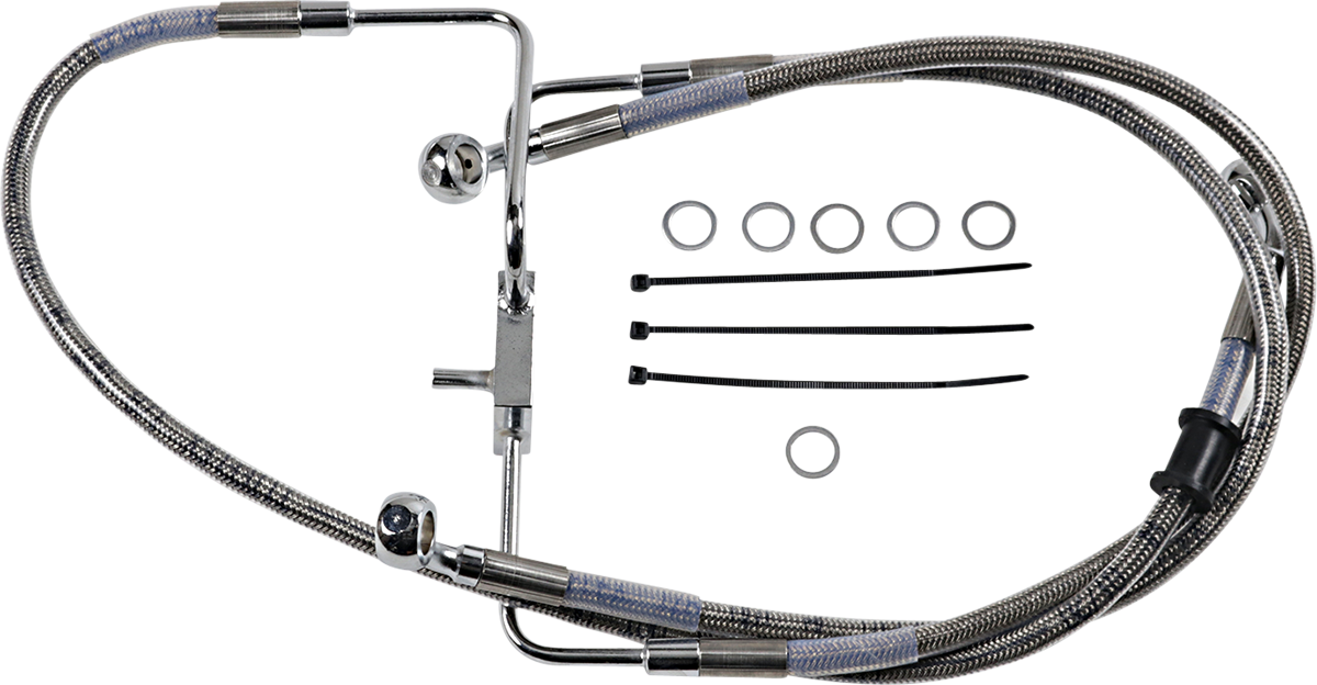 DRAG SPECIALTIES Brake Line - +8" - Stainless Steel - XL 618566-8