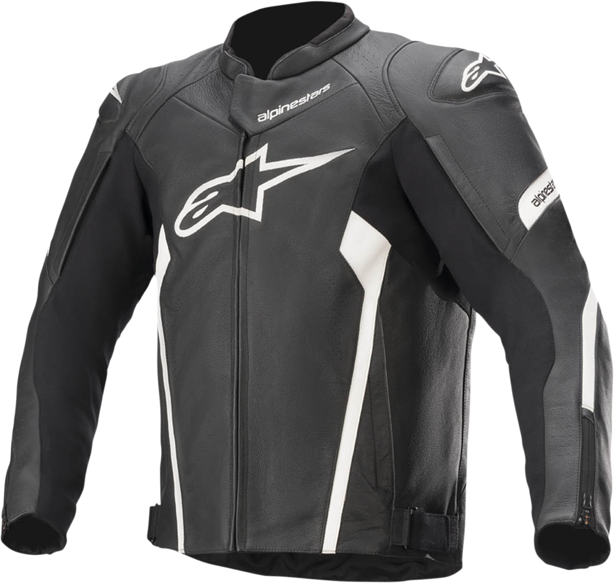 ALPINESTARS Faster v2 Leather Jacket - Black/White - US 48 / EU 58 3103521-12-58