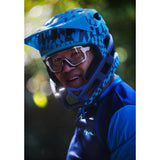 KALI DH Invader Bicycle Helmet - LTD Glitch - Matte Navy/Cyan - L-2XL 0211323227