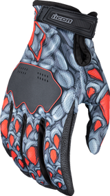 ICON Hooligan™ Kryola Kreep Gloves - Red - Large 3301-4730