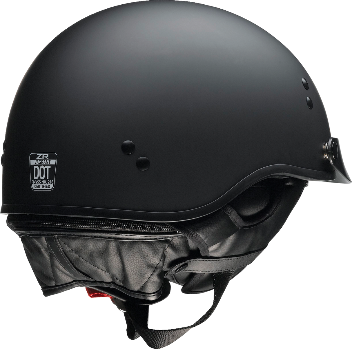 Z1R Vagrant NC Motorcycle Helmet - Flat Black - XS 0103-1372