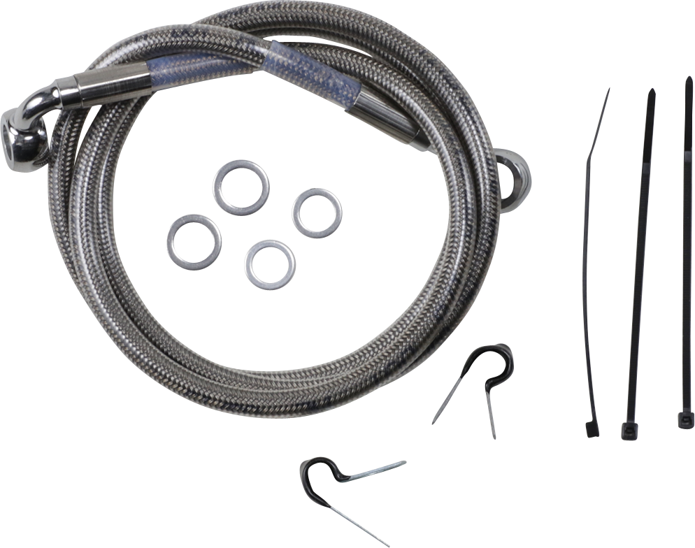 DRAG SPECIALTIES Brake Line - Front (Upper) - Stainless Steel 640210