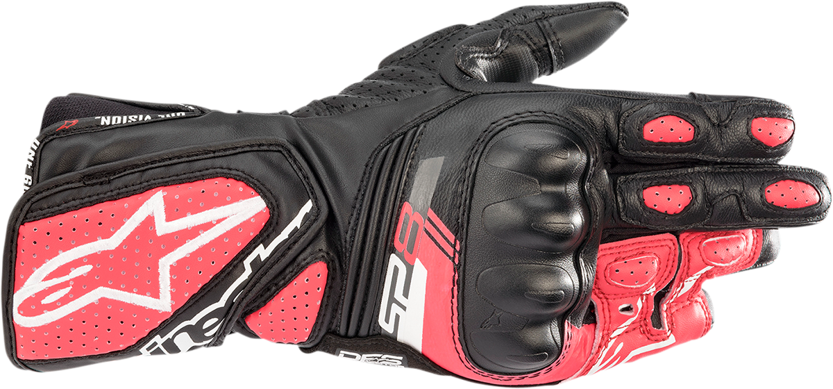 ALPINESTARS Women Stella SP-8 V3 Gloves - Black/White/Diva Pink - Large 3518321-1832-L