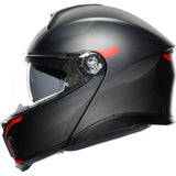 AGV Tourmodular Motorcycle Helmet - Frequency - Matte Gunmetal/Red - Medium 211251F2OY00512