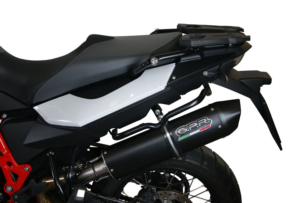 GPR Exhaust for Bmw F800GS 2008-2015, Furore Nero, Slip-on Exhaust Including Removable DB Killer and Link Pipe