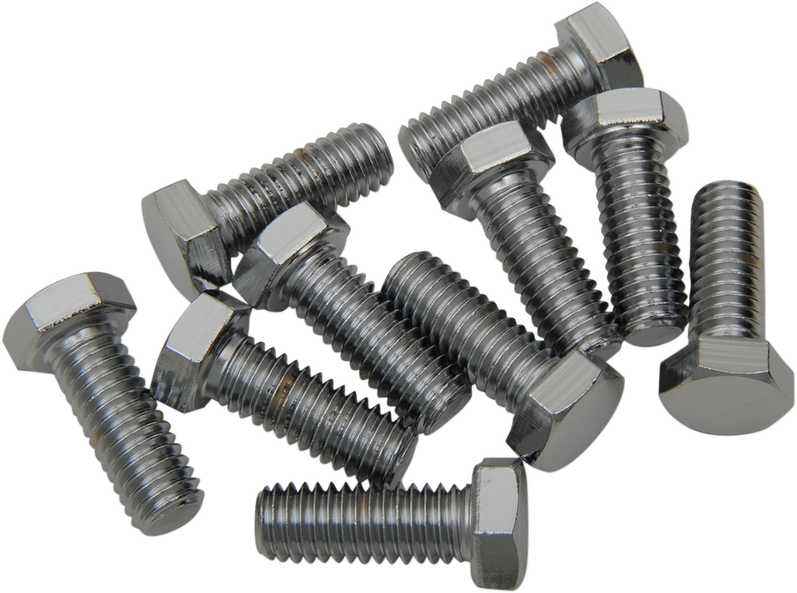 DRAG SPECIALTIES Bolts - Hex-Head - Chrome - 3/8"-16 x 1" MPB132