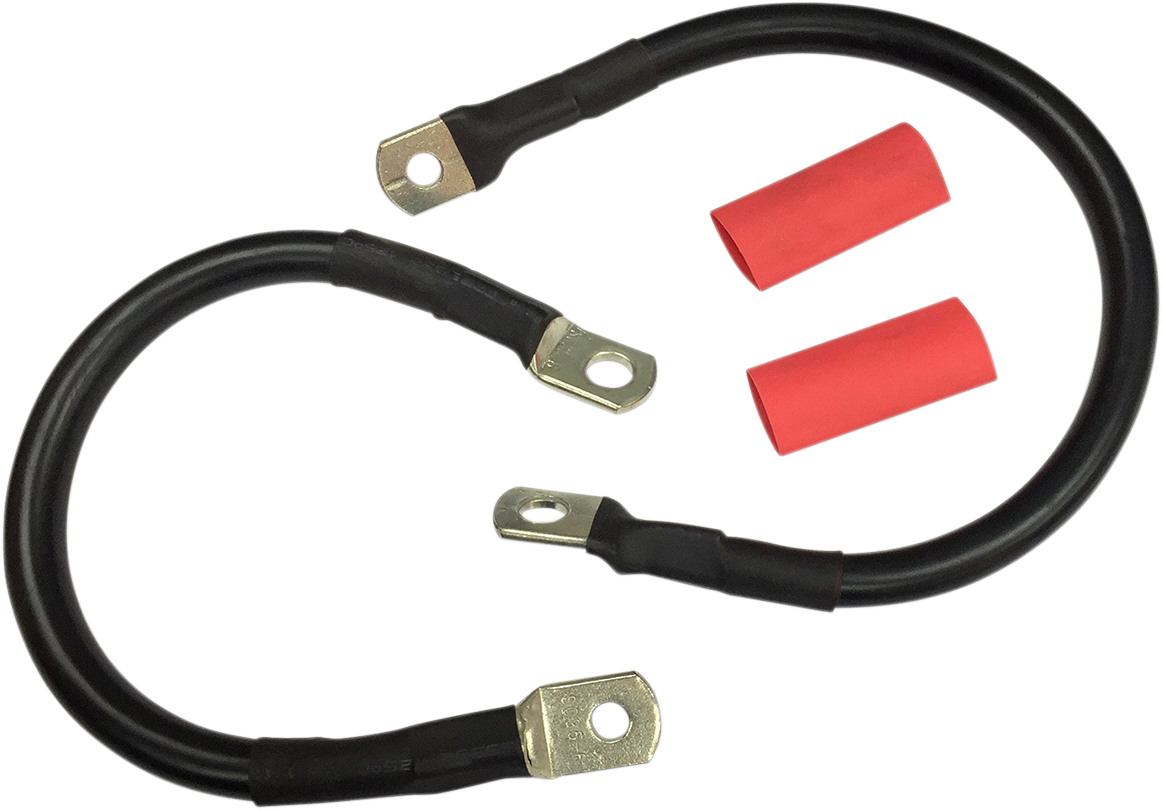 DRAG SPECIALTIES Black Battery Cable Set - '89-'08 ST E25-0091B-D1