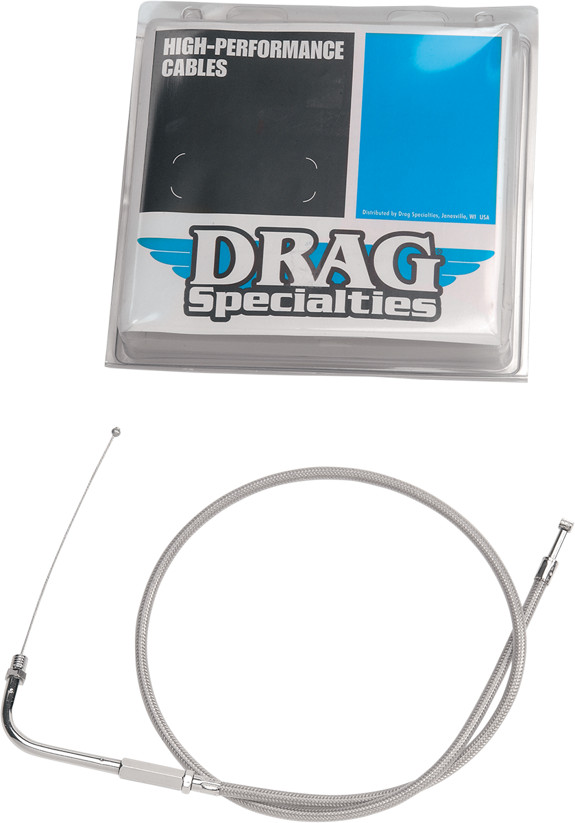 DRAG SPECIALTIES Throttle Cable - 33" - Braided 5330300B