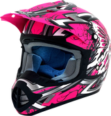 AFX FX-17 Motorcycle Helmet - Butterfly - Matte Hot Pink - Medium 0110-7108