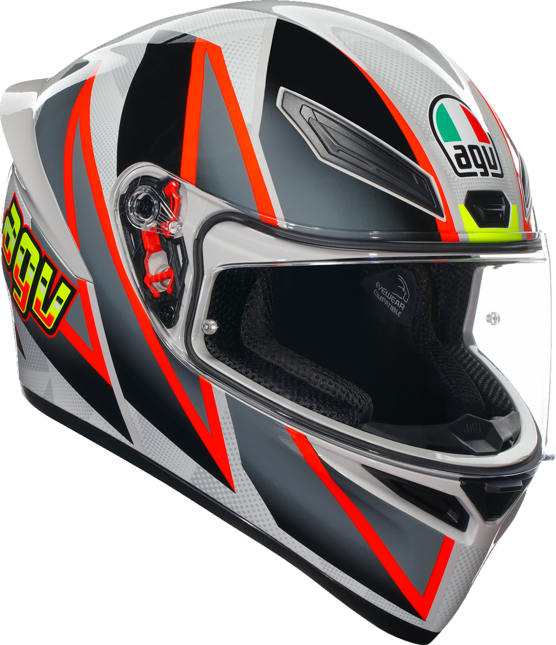 AGV K1 S Motorcycle Helmet - Blipper - Gray/Red - Small 2118394003030S