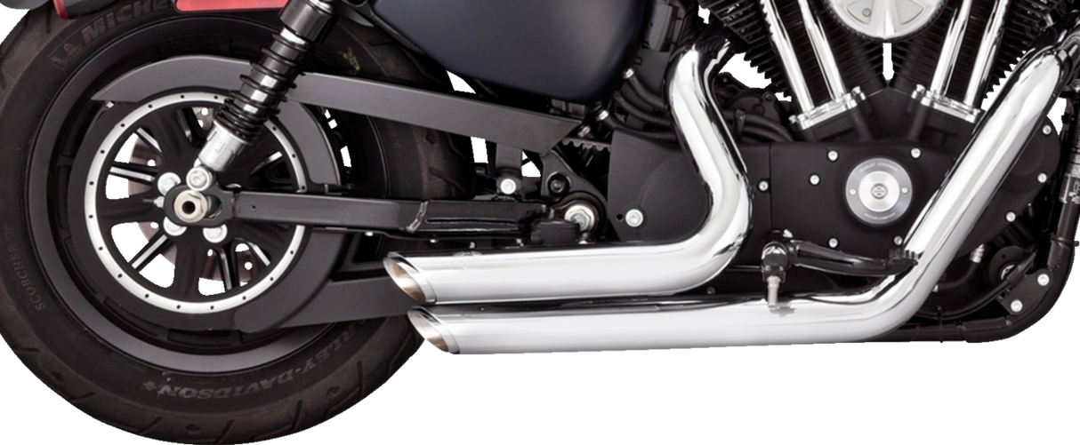 VANCE & HINES Shortshots Staggered Exhaust System - Chrome 17329