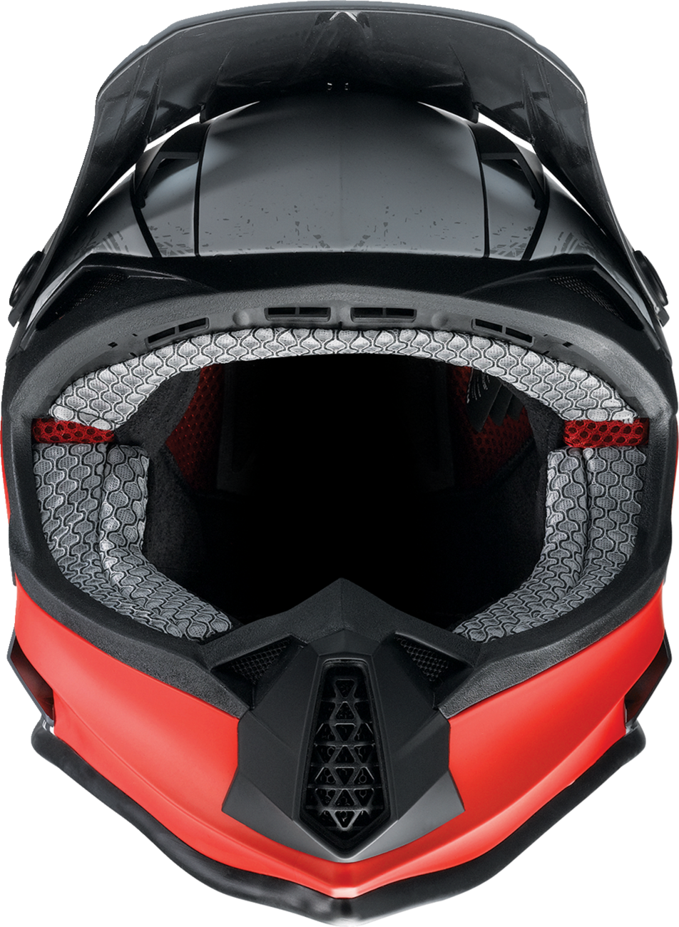 Z1R Youth F.I. Motorcycle Helmet - Fractal - MIPS - Matte Black/Red - Small 0111-1517