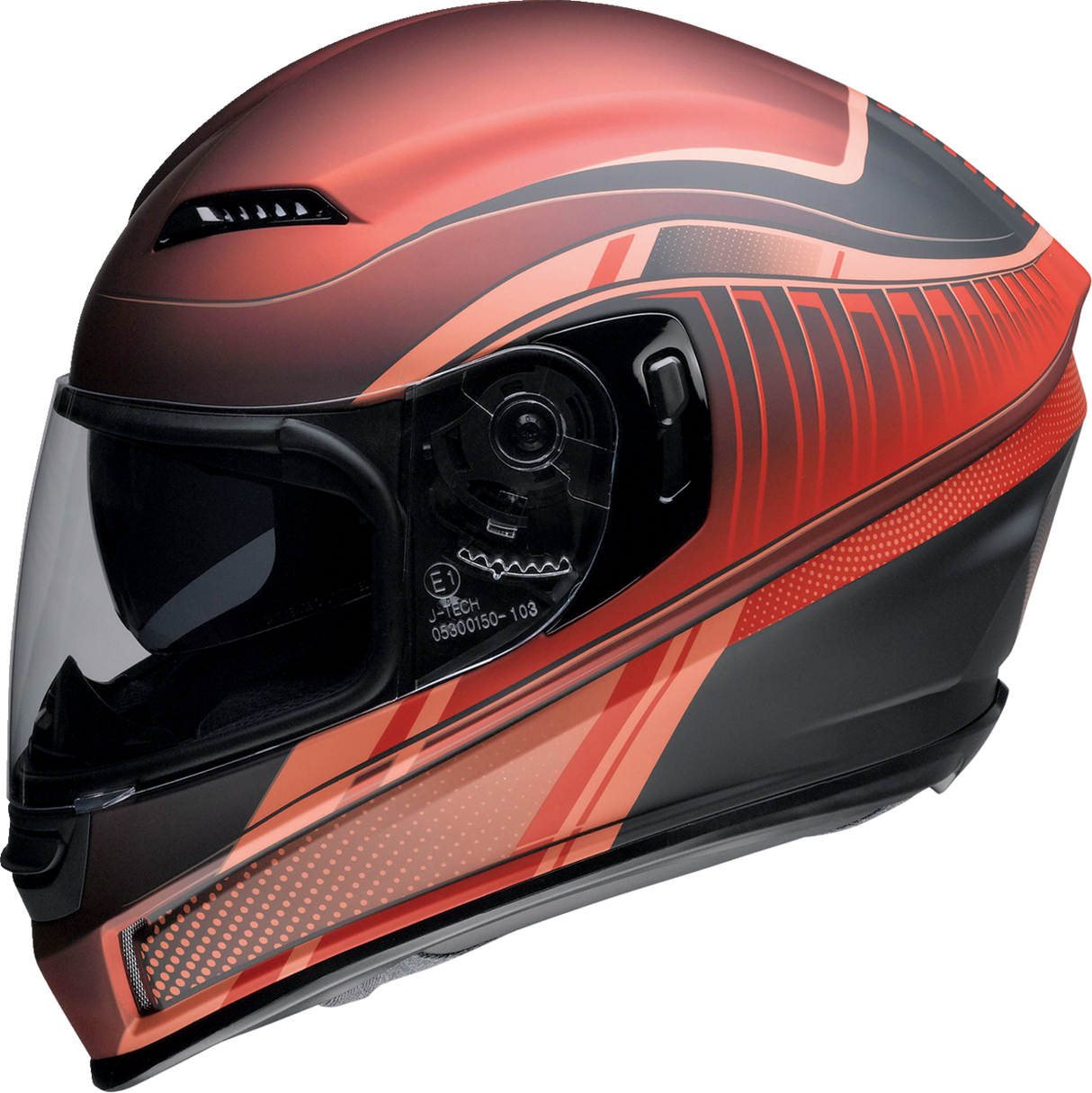 Z1R Jackal Motorcycle Helmet - Dark Matter - Red - Large 0101-14851