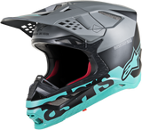 ALPINESTARS Supertech M8 Motorcycle Helmet - Radium - MIPS - Black Matte/Mid Gray/Teal - 2XL 8301519-1306-2X