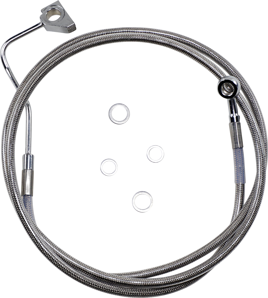 DRAG SPECIALTIES Brake Line - +4" - Stainless Steel - ABS 614220-4