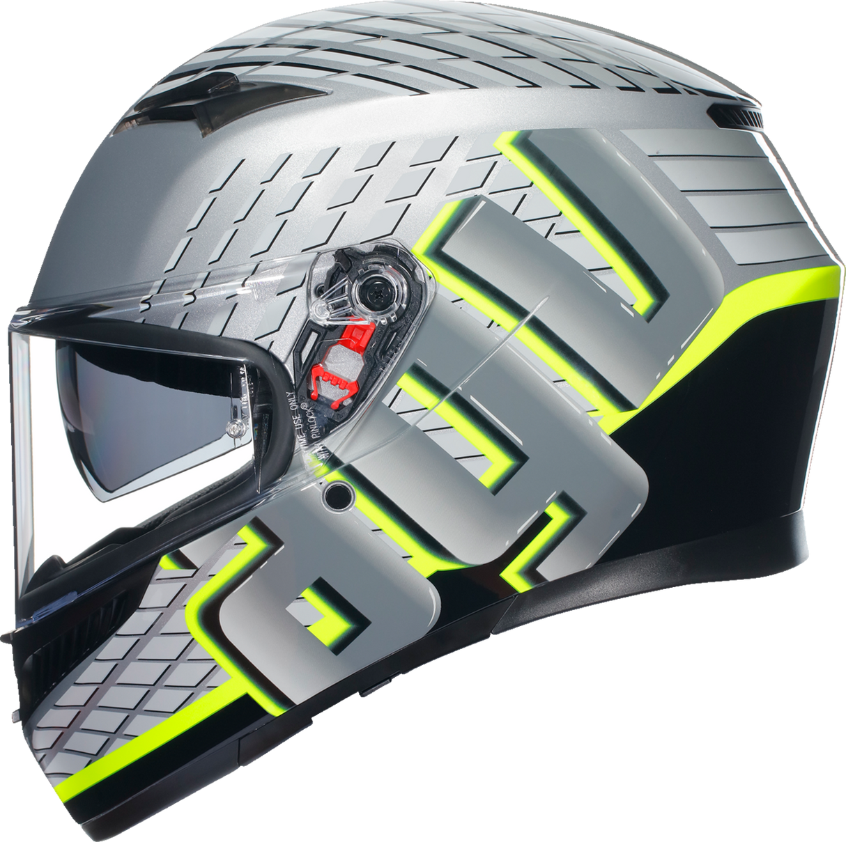 AGV K3 Motorcycle Helmet - Fortify - Gray/Black/Yellow Fluo - Large 2118381004011L