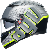 AGV K3 Motorcycle Helmet - Fortify - Gray/Black/Yellow Fluo - Large 2118381004011L