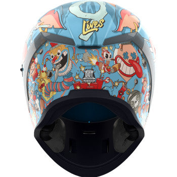 ICON Airform™ Motorcycle Helmet - 9 Lives - Blue - XL 0101-17387