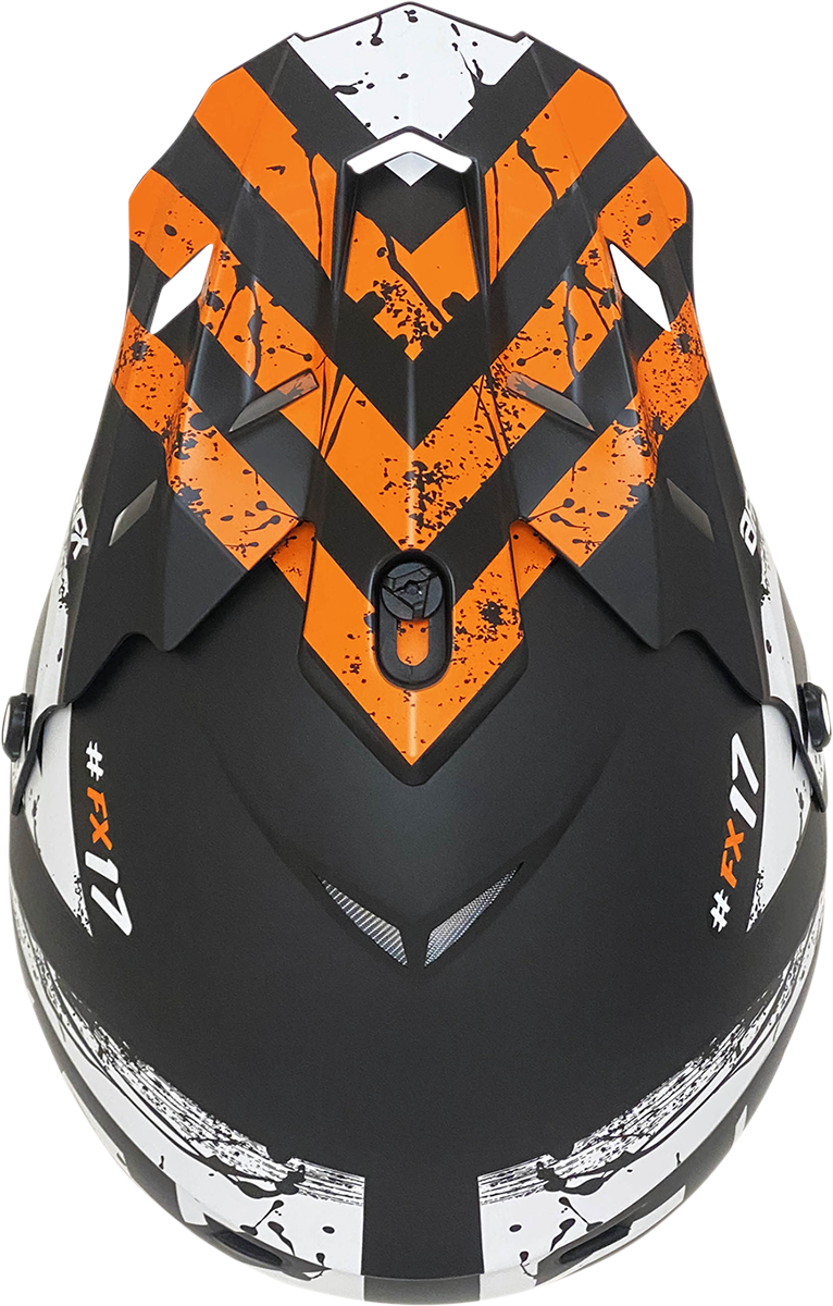 AFX FX-17Y Motorcycle Helmet - Attack - Matte Black/Orange - Medium 0111-1406