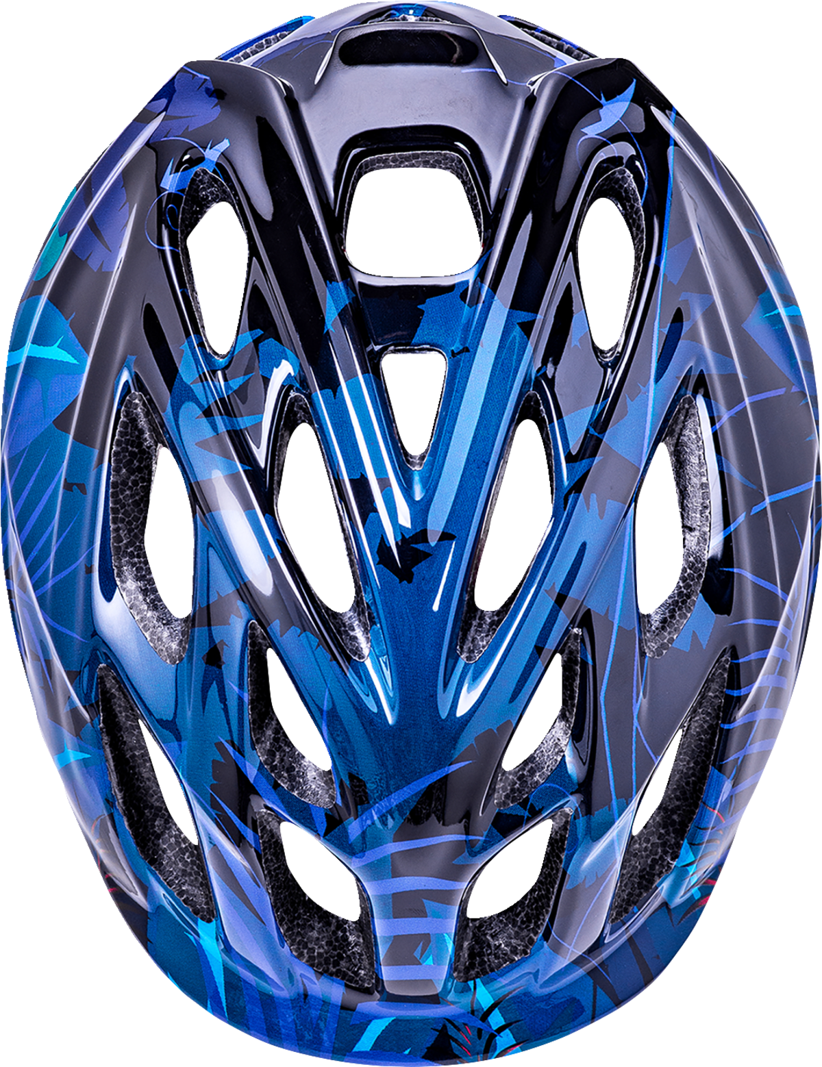 KALI Child Chakra Lighted Bicycle Helmet - Jungle - Gloss Blue - XS 0221022224