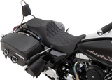 DRAG SPECIALTIES Predator III 2-Up Seat - Double Diamond - Black Thread 0801-1304