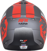 AFX FX-17 Motorcycle Helmet - Force - Frost Gray/Red - Medium 0110-5204