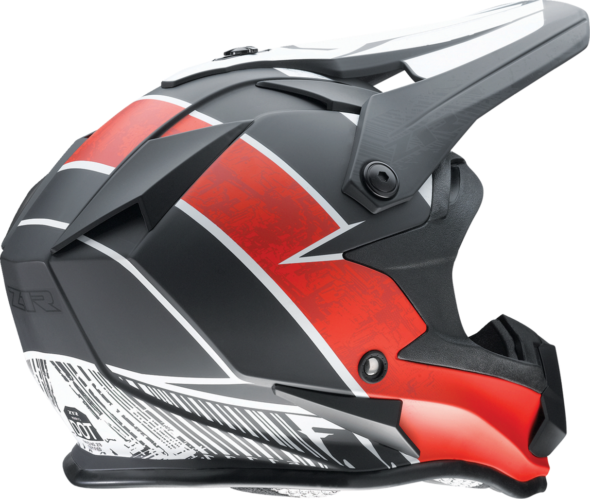 Z1R Youth F.I. Motorcycle Helmet - Fractal - MIPS - Matte Black/Red - Small 0111-1517