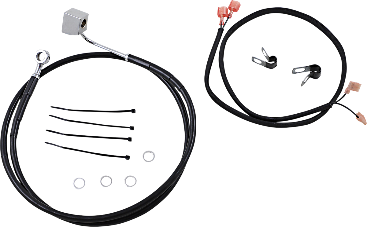 DRAG SPECIALTIES Brake Line - Rear - Black 640220-BLK