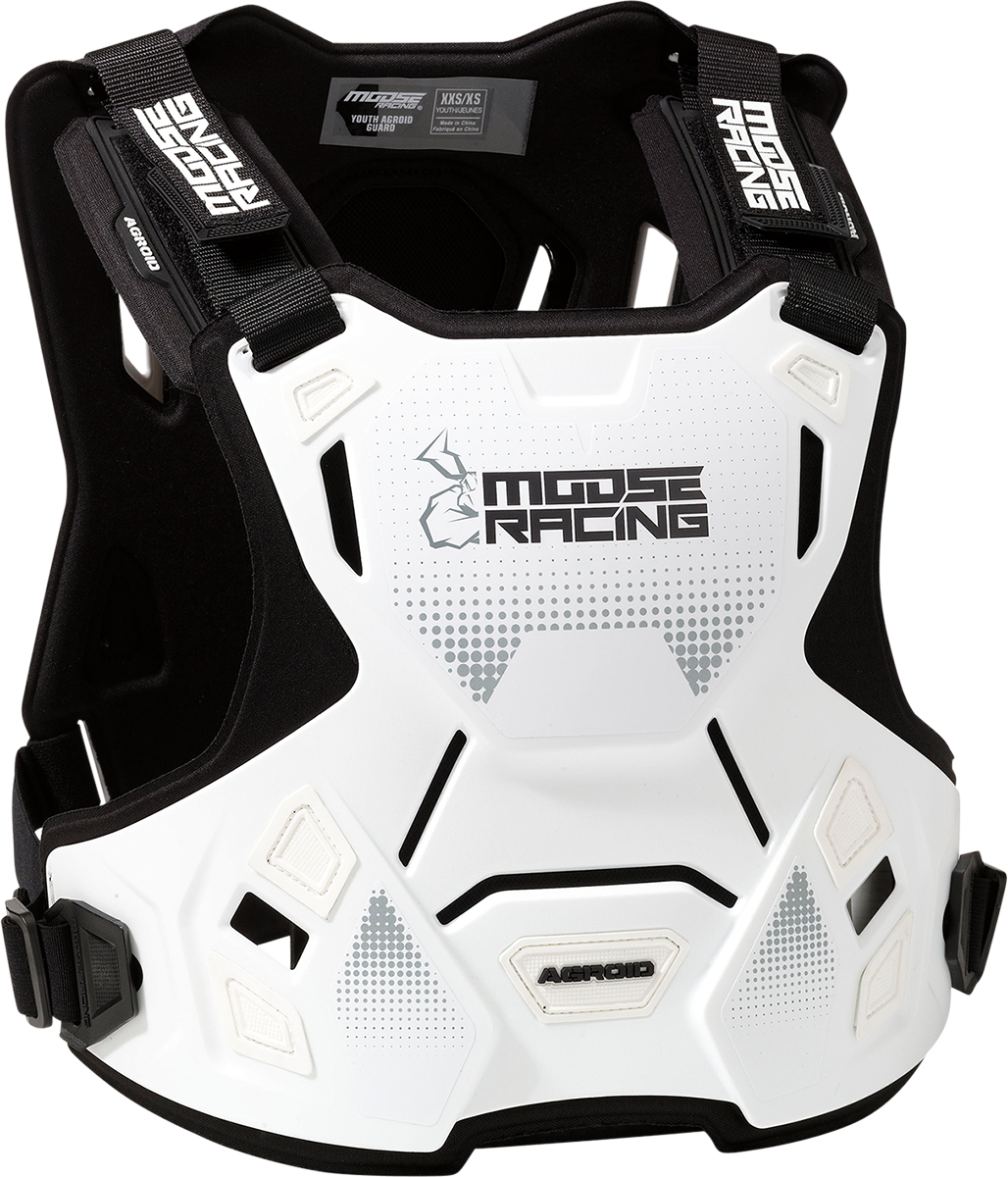 MOOSE RACING Youth Agroid™ Chest Guard - White - 2XS/XS 2701-1117