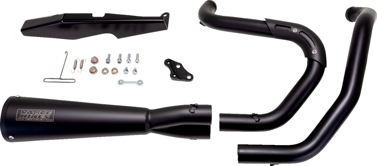 VANCE & HINES Upsweep 2-into-1 Exhaust System - Stainless Steel - Black 47627