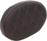 DRAG SPECIALTIES Backrest Pad - Oval - Double Diamond - Red Thread 0822-0430