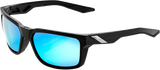 100% Daze Sunglasses - Matte Black - Blue Mirror 61030-019-75